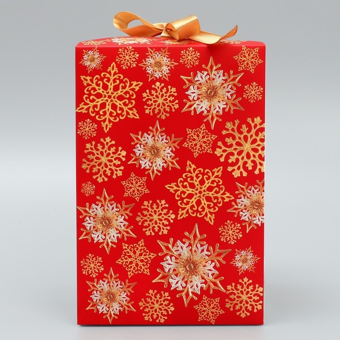 Коробка подарочная новогодняя складная &laquo;С Новым годом&raquo;, шары, 12 х 18 х 12 см, Новый год