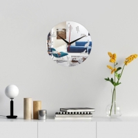 Часы настенные интерьерные, 3d "Позы", бесшумные, наклейка, большие, d-24 см