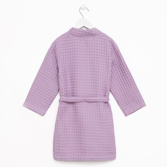 Халат вафельный детский Крошка Я Халат вафельный детский Крошка Я "Boho" размер 30 (98-104 см) цвет сиреневый, 100% хлопок 290 г/м2
