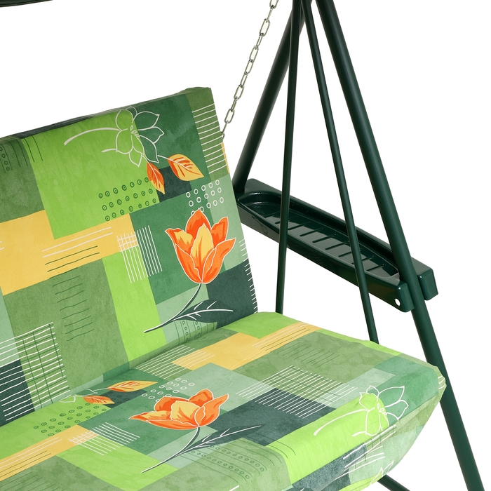 Садовые качели "Касабланка" зеленые, макс. нагрузка 250 кг, 150 х 220 х 120 см