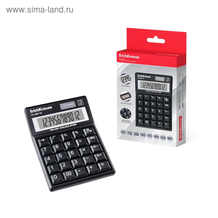 Калькулятор настольный 12-разрядов Erich Krause KC-300-12