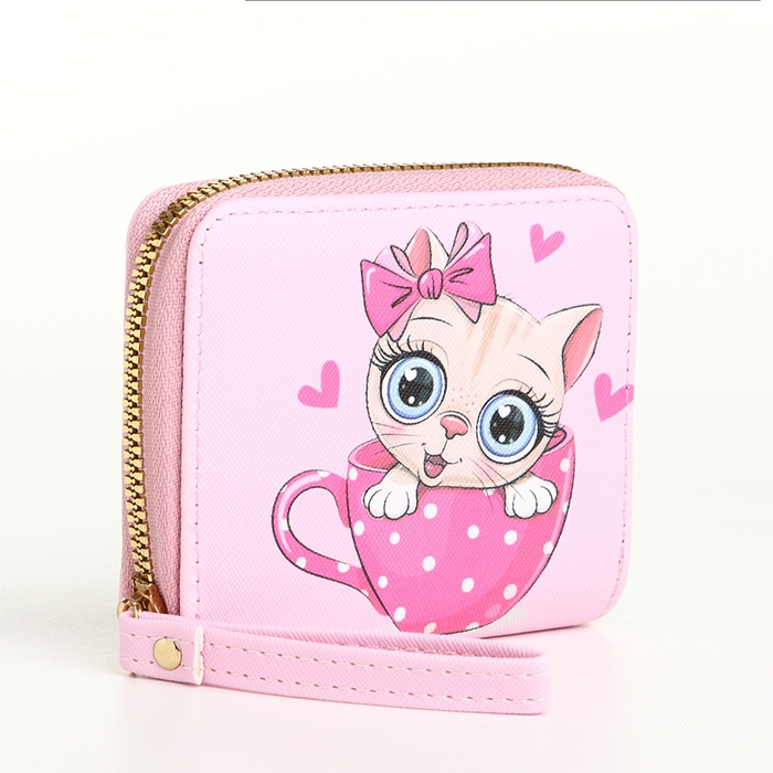 Кошелёк на молнии, цвет розовый Кошелёк на молнии, цвет розовый