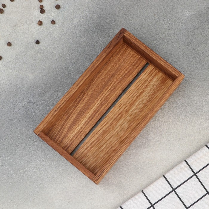 Салфетница-органайзер кухонный Adelica, 2в1, с отделением под чай и специи, 21&times;12&times;5,5 см, дуб