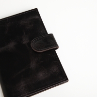 Обложка для автодокументов на кнопке, TEXTURA, цвет чёрный