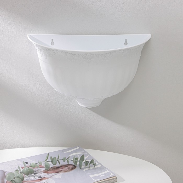 Кашпо настенное &laquo;Ангара&raquo;, 2,6 л, белое