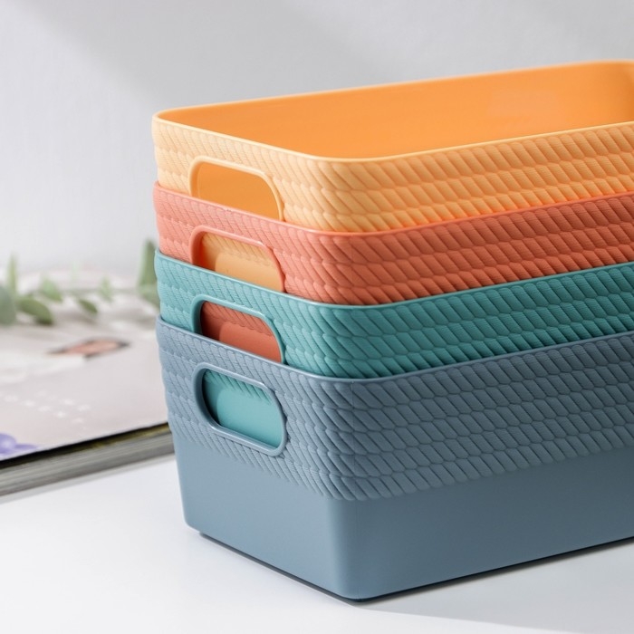 Корзина для хранения Доляна &laquo;Кайма&raquo;, пластик, 19,8&times;11&times;7 см, цвет МИКС