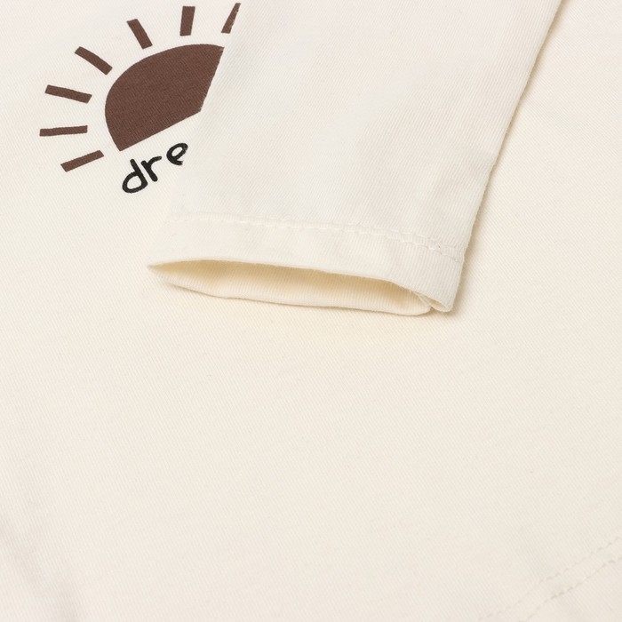 Комплект: футболка с дл. рукавом и брюки Крошка Я Dreamer, рост 62-68 см, бежевый