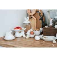 Блюдо с крышкой Доляна &laquo;Зайка в золотом&raquo;, 12&times;9,5 см, цвет белый