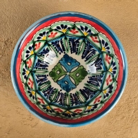 Пиала чайная Риштанская керамика "Узоры" большая, 11 см, микс