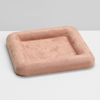 Подставка для украшений универсальная без вставок &laquo;Плюш&raquo;, флок, 12&times;12&times;1,8 см, цвет розовый