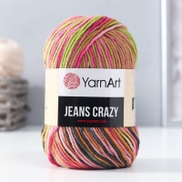 Пряжа "Jeans crazy" 55% хлопок, 45% акрил 160м/50гр (7206  принт)