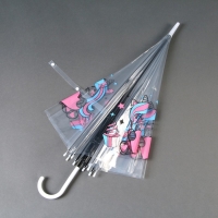 Зонт детский &laquo;Единорожка&raquo;&lrm; полуавтомат прозрачный, d=90см