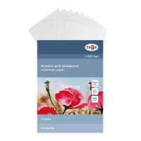 Бумага для акварели в папке А4, 15 листов, Гамма "Студия", 200 г/м2, среднее зерно Бумага для акварели в папке А4, 15 листов, Гамма "Студия", 200 г/м2, среднее зерно