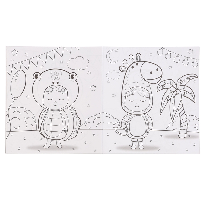 Раскраска &laquo;Лесная вечеринка&raquo;, 12 наклеек-лиц