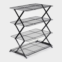Решётка для глазирования и остывания кондитерских изделий, 4 яруса, 43,5&times;25,5&times;8 см, цвет чёрный
