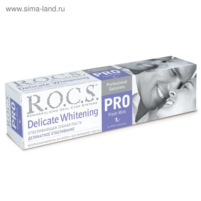 Зубная паста R.O.C.S. PRO Fresh Mint, «Деликатное отбеливание», 135 г Зубная паста R.O.C.S. PRO Fresh Mint, «Деликатное отбеливание», 135 г