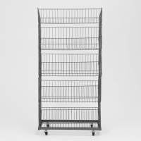 Накопитель разборный на колесах, 5 корзин, 70&times;43&times;147, цвет серый