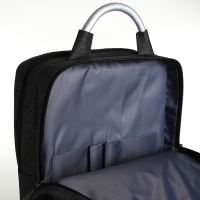 Рюкзак городской на молнии, 2 кармана, с USB, цвет чёрный