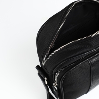 Сумка мужская через плечо TEXTURA, искусственная кожа, цвет чёрный