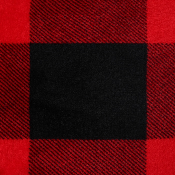 Плед Этель Плед Этель "Клетка черно-красн" 180*200 см,100% п/э, корал-флис 220 гр/м2