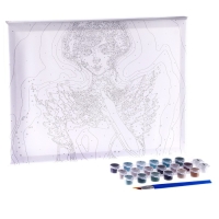 Картина по номерам на холсте с подрамником &laquo;Таинственная девушка&raquo;, 30 х 40 см