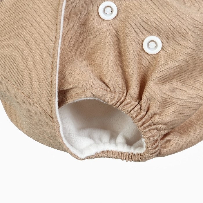 Набор многоразовых подгузников &laquo;Листья&raquo;, 3-8 кг, цвет белый, коричневый, 2 шт., Крошка Я