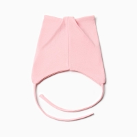 Шапка-кошка для девочки, цвет пудра, размер 46-50 Шапка-кошка для девочки, цвет пудра, размер 46-50