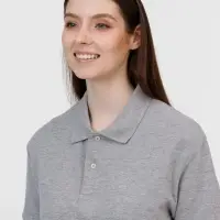 Рубашка поло унисекс Pacific, серый меланж, размер 4XL