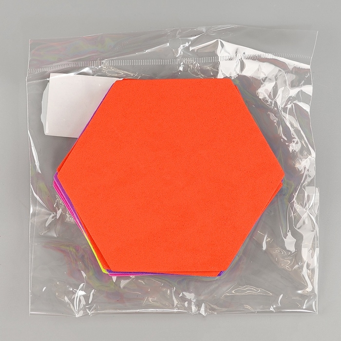 Набор фигурок из EVA Набор фигурок из EVA "Шестиугольник", 12 шт, цвет МИКС