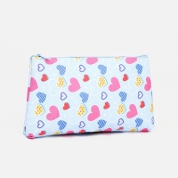 Косметичка на молнии, цвет голубой/разноцветный Косметичка на молнии, цвет голубой/разноцветный