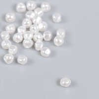 Бусины для творчества пластик "Микро-жемчуг неправильной формы" 30 шт (&plusmn; 5) 0,4х0,4х0,4 см