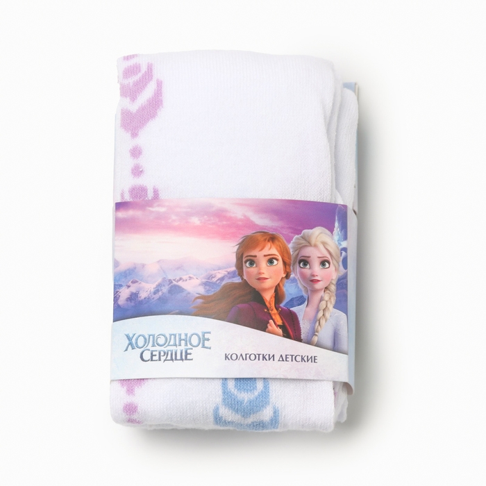 Колготки детские &laquo;Эльза&raquo;, Холодное сердце, рост 116-122 см, цвет белый