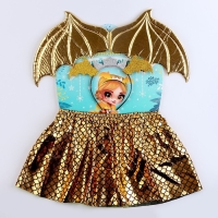 Карнавальный набор &laquo;Зимний дракошка&raquo;, цвет жёлтый: крылья, юбка и ободок
