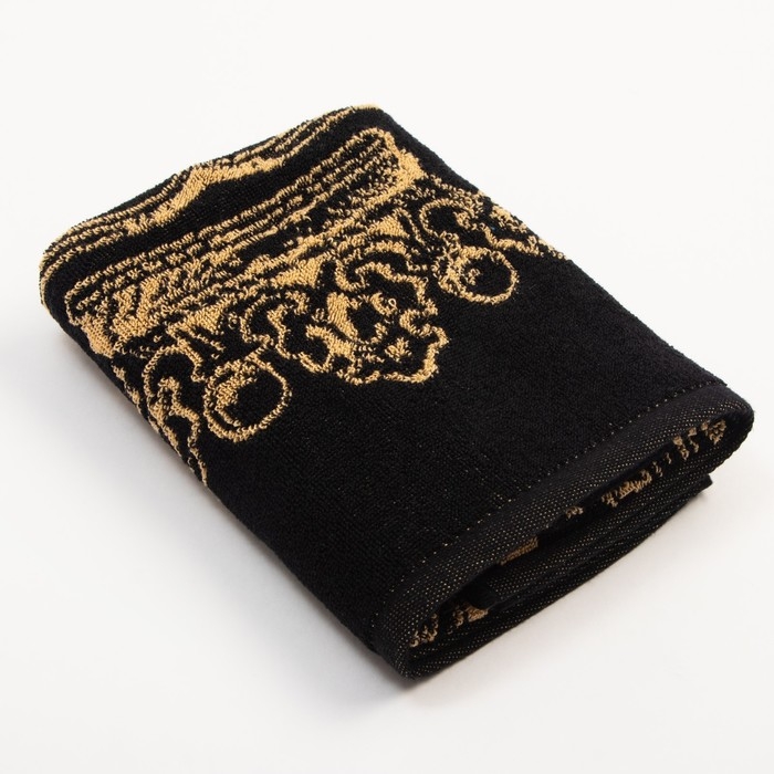 Полотенце именное махровое Этель Полотенце именное махровое Этель "Роман" чёрный, 50х90см, 100% хлопок, 420гр/м2