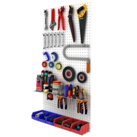 Настенная перфорированная панель односторонняя 60×0,6×180 см, шаг 2,5 см, цвет белый Настенная перфорированная панель односторонняя 60×0,6×180 см, шаг 2,5 см, цвет белый