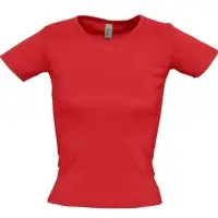 Футболка женская с круглым вырезом Lady 220 красная, размер M