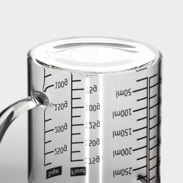 Кувшин для воды стеклянный мерный с бамбуковой крышкой BellaTenero &laquo;Эко&raquo;, 350 мл, 12,5&times;7,5&times;11,5 см, мерная шкала цвет МИКС