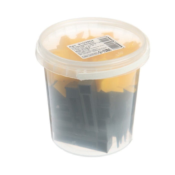 Система выравнивания плитки ЛОМ, 1 л, Зажим 1 мм + Клин (50 шт./50 шт.), ведро