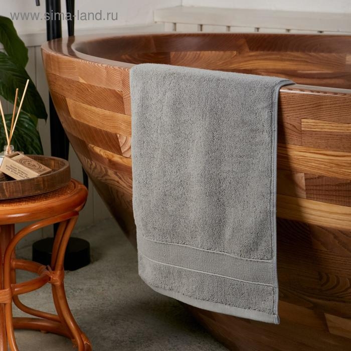 Полотенце махровое Этель &laquo;Уют&raquo; 35*75 см, цв. серый 100% хл, 600 гр/м2