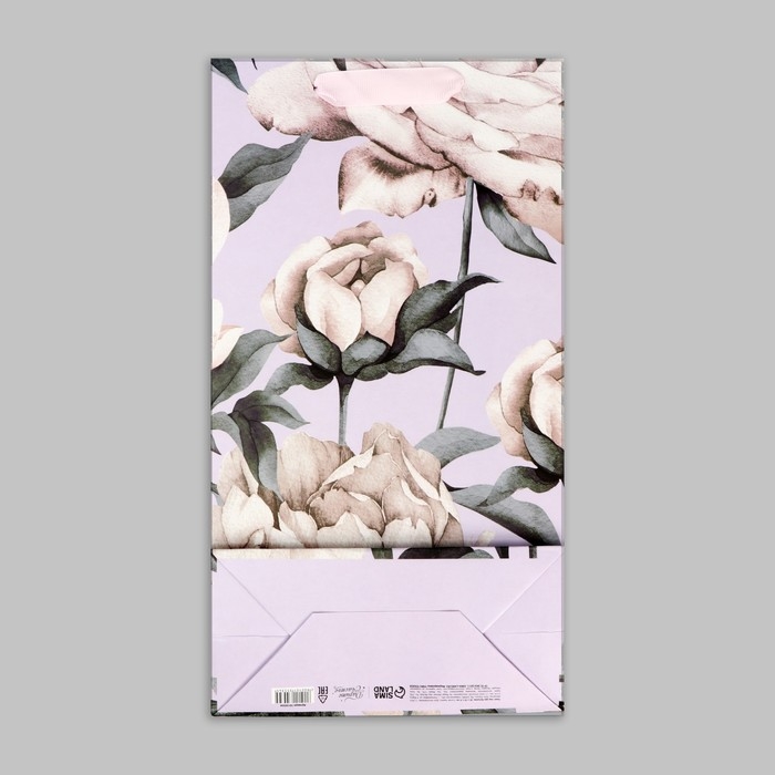 Пакет подарочный под две бутылки, упаковка, &laquo;Для тебя&raquo;, 35 х 20 х 9 см