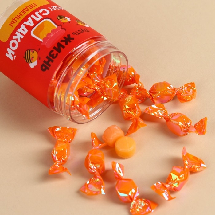 Леденцы в банке - мишка &laquo;Пусть жизнь будет сладкой&raquo;, 50 г.