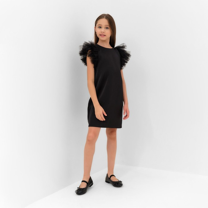 Платье нарядное детское, цвет чёрный, рост 158 см