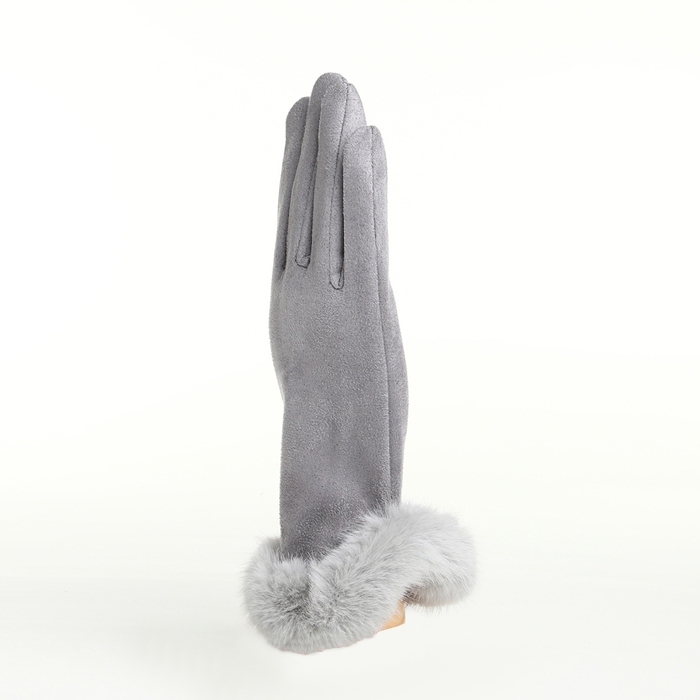 Перчатки женские, безразмерные, без утеплителя, цвет серый