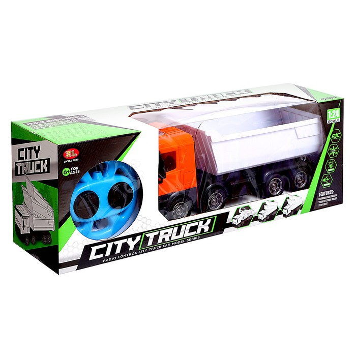 Грузовик радиоуправляемый «Самосвал», работает от батареек, световые эффекты, масштаб 1:24, цвет МИКС Грузовик радиоуправляемый «Самосвал», работает от батареек, световые эффекты, масштаб 1:24, цвет МИКС