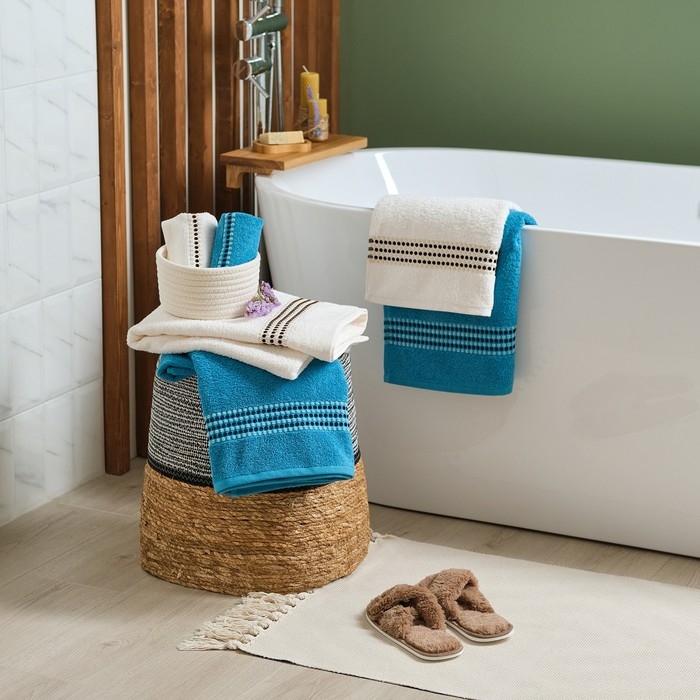 Полотенце махровое Love Life &laquo;Адажио&raquo; 70х140 см, морской, 100% хл, 450 гр/м2