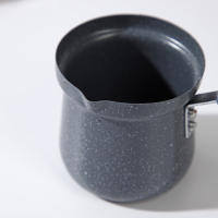 Турка Доляна &laquo;Мрамор грэй&raquo;, 350 мл, d=8 см, 19,5&times;8,5&times;12 см, пластиковая ручка, антипригарное покрытие, индукция, цвет серый