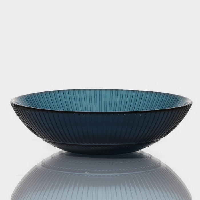 Салатник стеклянный &laquo;Луиз&raquo;, 200 мл, d=16 см, цвет лондон топаз