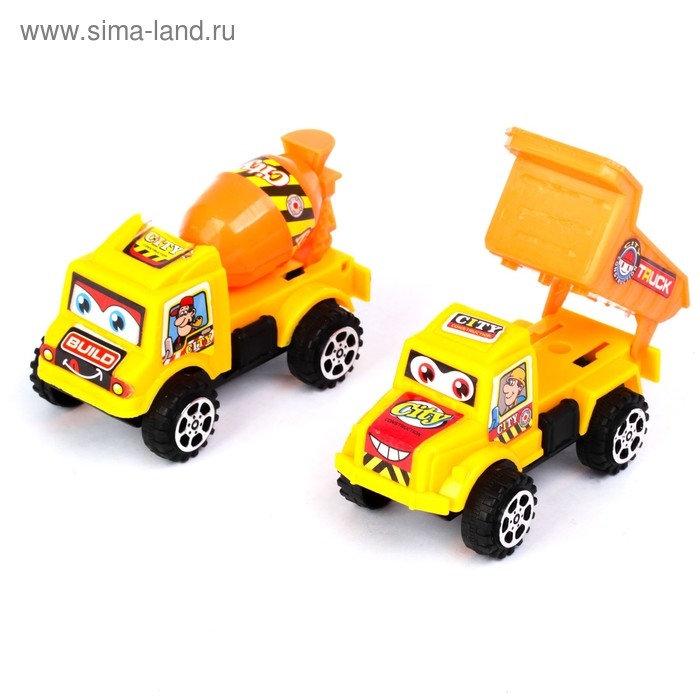 Машина инерционная &laquo;Стройтехника&raquo;, набор 4 шт.