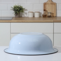 Таз эмалированный, 16 л, 49×15 см, индукция, цвет голубой Таз эмалированный, 16 л, 49×15 см, индукция, цвет голубой