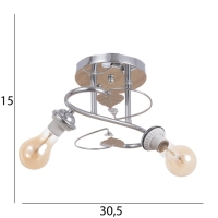 Люстра "Дорис" бп 2х40Вт Е27 Хром МОДЕЛЬ: 2679462
